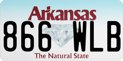 AR license plate 866WLB