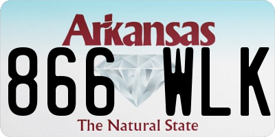 AR license plate 866WLK