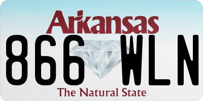 AR license plate 866WLN