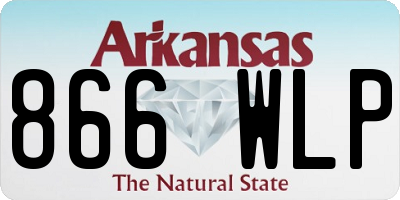 AR license plate 866WLP