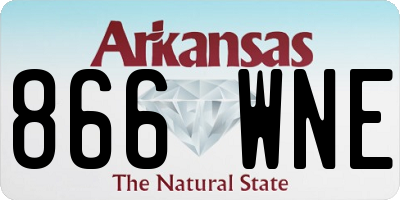AR license plate 866WNE