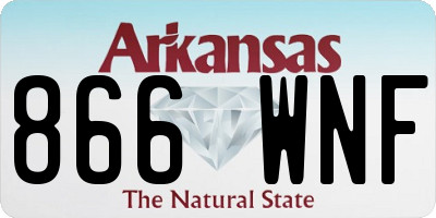 AR license plate 866WNF