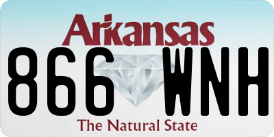AR license plate 866WNH