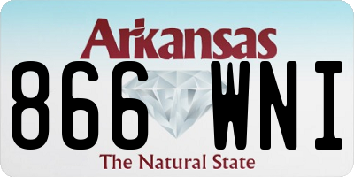 AR license plate 866WNI