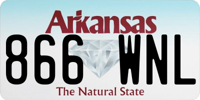 AR license plate 866WNL