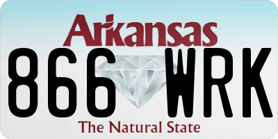 AR license plate 866WRK
