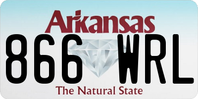 AR license plate 866WRL
