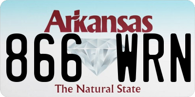 AR license plate 866WRN