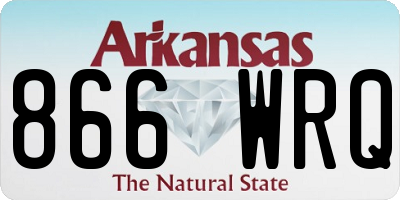 AR license plate 866WRQ