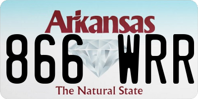 AR license plate 866WRR