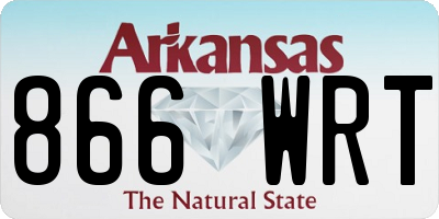 AR license plate 866WRT