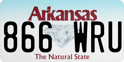 AR license plate 866WRU