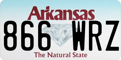 AR license plate 866WRZ