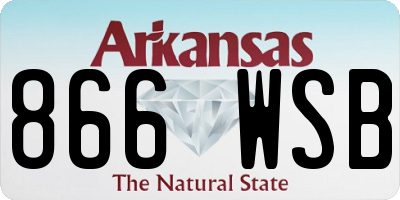 AR license plate 866WSB