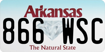 AR license plate 866WSC