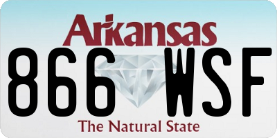 AR license plate 866WSF