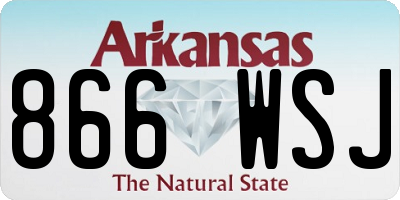 AR license plate 866WSJ