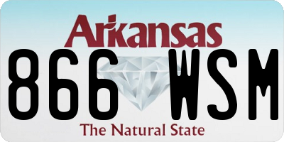 AR license plate 866WSM