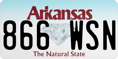 AR license plate 866WSN
