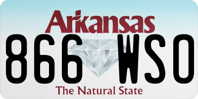 AR license plate 866WSO