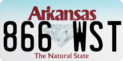 AR license plate 866WST