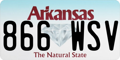 AR license plate 866WSV