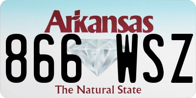 AR license plate 866WSZ