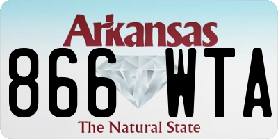 AR license plate 866WTA