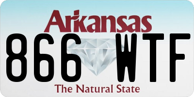 AR license plate 866WTF