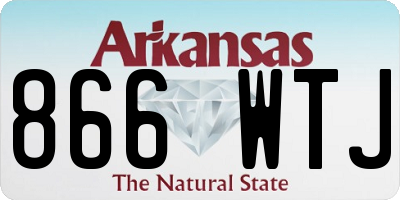 AR license plate 866WTJ