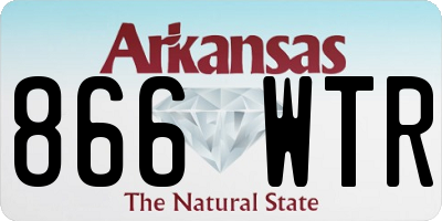 AR license plate 866WTR