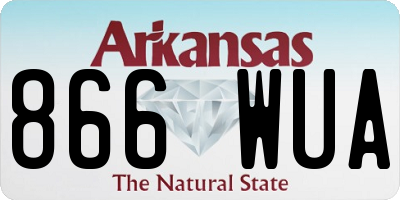 AR license plate 866WUA