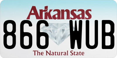 AR license plate 866WUB