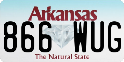 AR license plate 866WUG