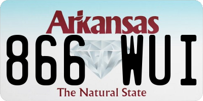 AR license plate 866WUI