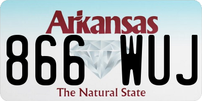 AR license plate 866WUJ