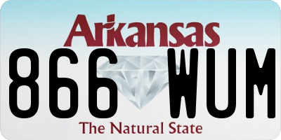 AR license plate 866WUM