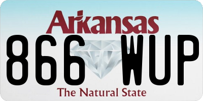 AR license plate 866WUP