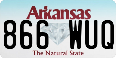 AR license plate 866WUQ