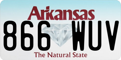 AR license plate 866WUV