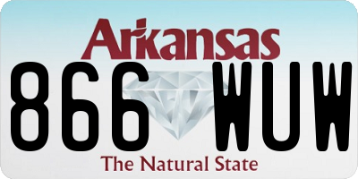 AR license plate 866WUW