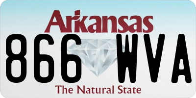 AR license plate 866WVA