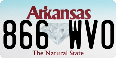 AR license plate 866WVO