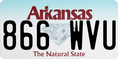 AR license plate 866WVU