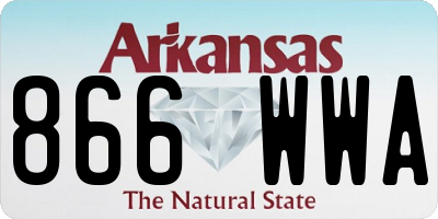AR license plate 866WWA