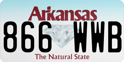 AR license plate 866WWB