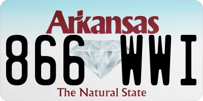 AR license plate 866WWI