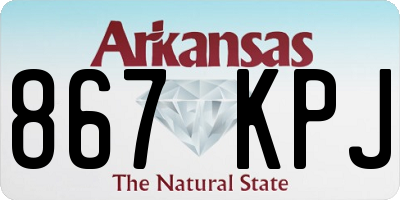 AR license plate 867KPJ