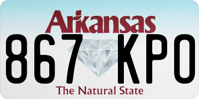 AR license plate 867KPO