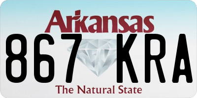 AR license plate 867KRA